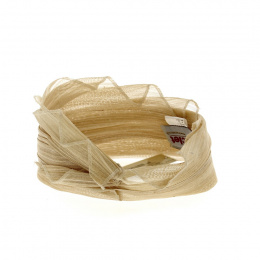 Beige Asymmetrical Ceremony Headband - Traclet