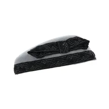 Gray & Black Felt Ceremonial Tambourine - Traclet Reference: 13220 | Traclet Hat Shop