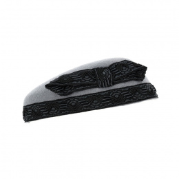 Gray & Black Felt Ceremonial Tambourine - Traclet