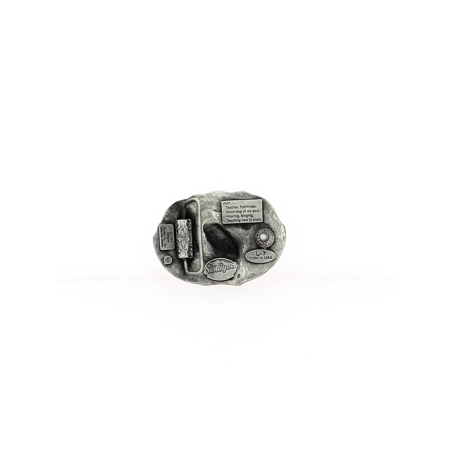 Black Howling Wolf Belt Buckle Reference: 13224 | Traclet Hat Shop