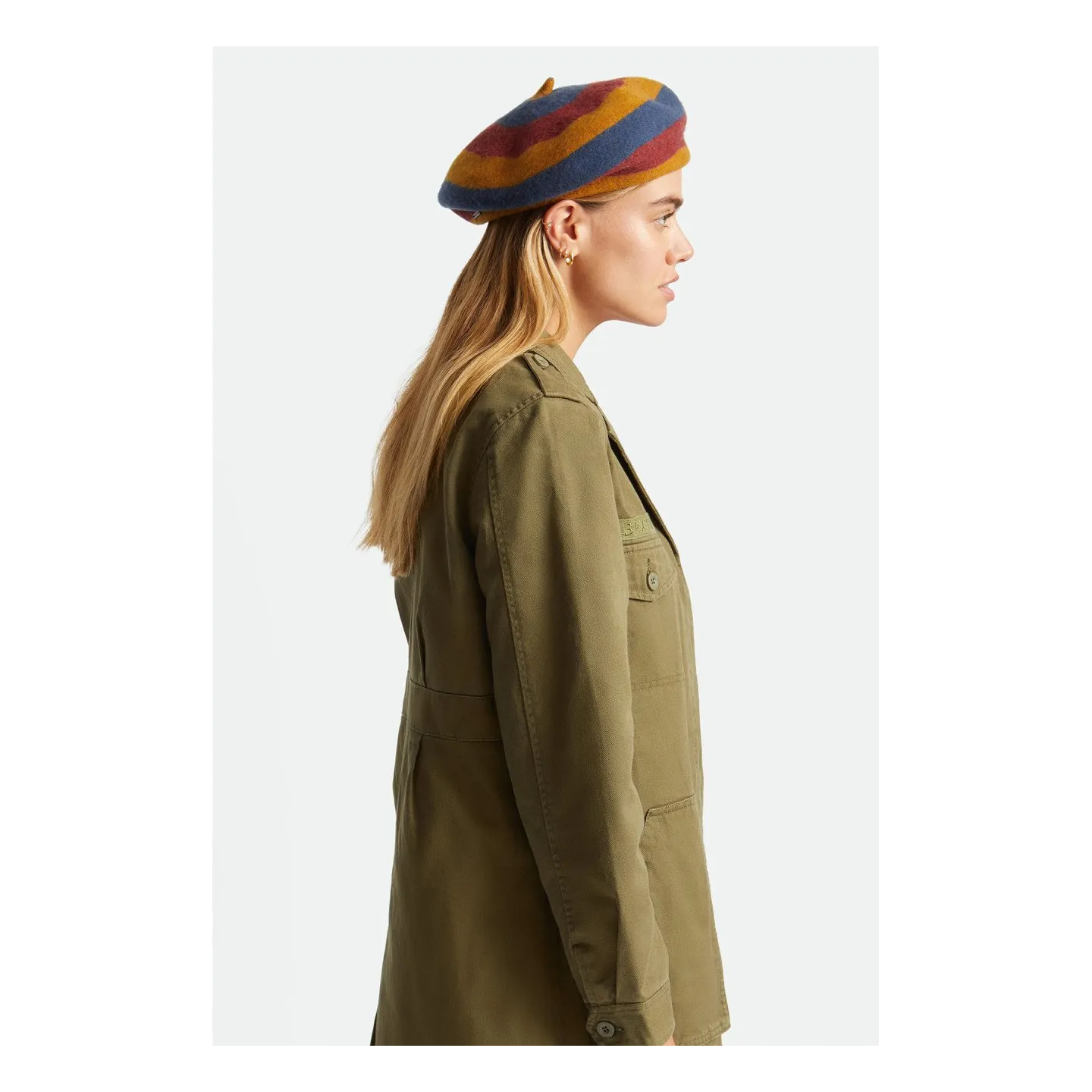 Béret Audrey Lion Multi Stripe Laine - Brixton Reference : 13256 | Chapellerie Traclet