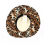 Brown Leopard Layton Fedora Hat - Brixton