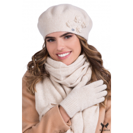 Women's Palata Wool Beret Beige - Traclet
