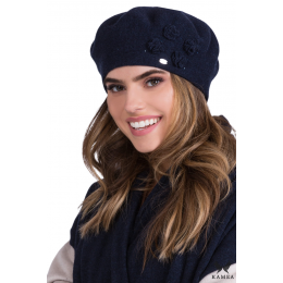 Women's Beret Palata Navy Wool - Traclet