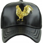 Black Golden Rooster Trucker Cap - Traclet