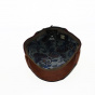 flat leather cap multicolor