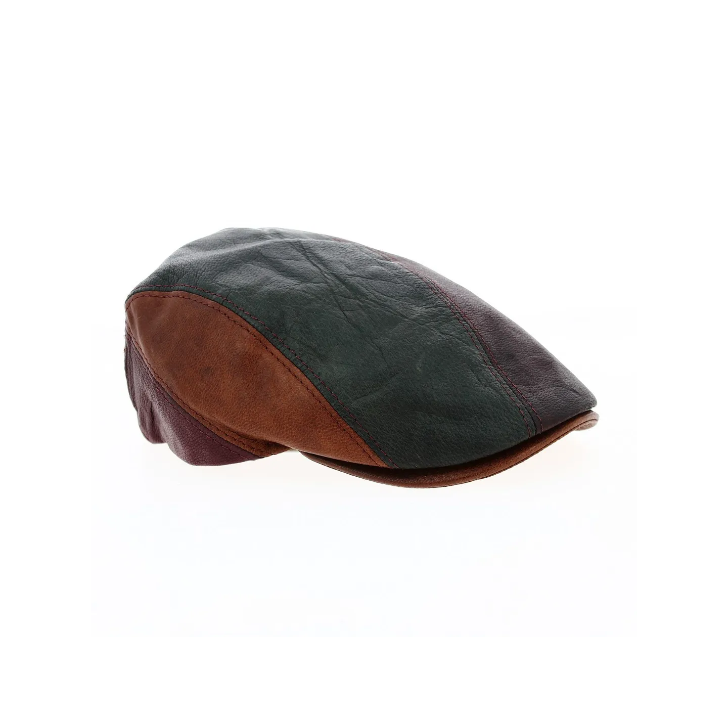 Casquette plate cuir multicolore - Traclet