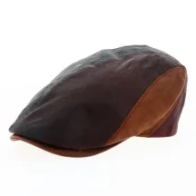 Casquette plate cuir multicolor