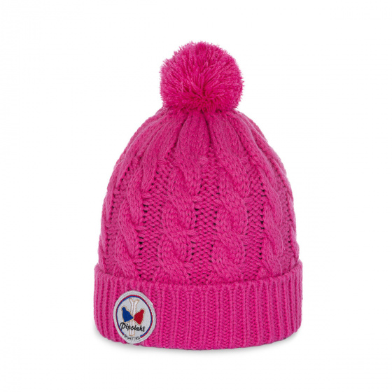 Child Pompom Beanie Alpina Fuchsia - Pipolaki