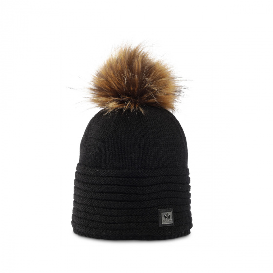 Jade Black Pompon Beanie - Pipolaki