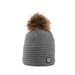 Grey Jade Pompom Beanie - Pipolaki
