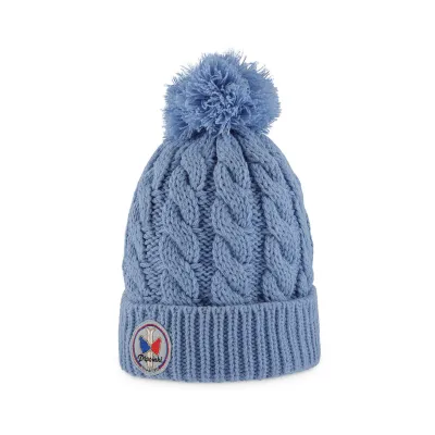 Blue Cervino Pom-Pom Beanie for Baby - Pipolaki | Traclet Hat Shop