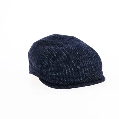 Casquette plate Fantaisie laine bleu