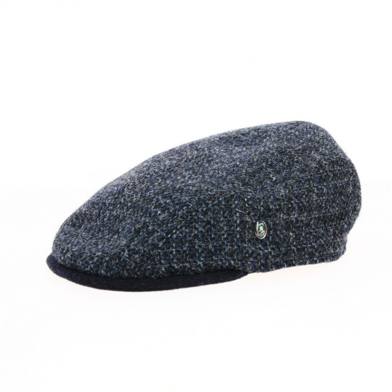 Casquette plate Relax laine bleu