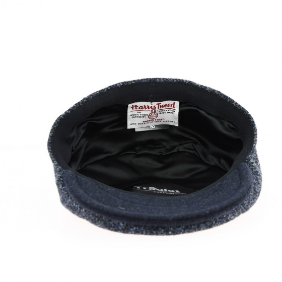 Relax wool flat cap blue