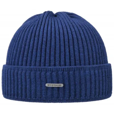Bonnet Stetson - Parkman tricot bleu Reference : 13359 | Chapellerie Traclet