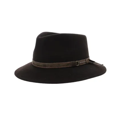 Chapeau fedora Luca dark brown