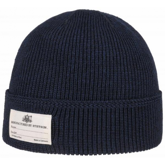 Navy Merino Beanie - Stetson