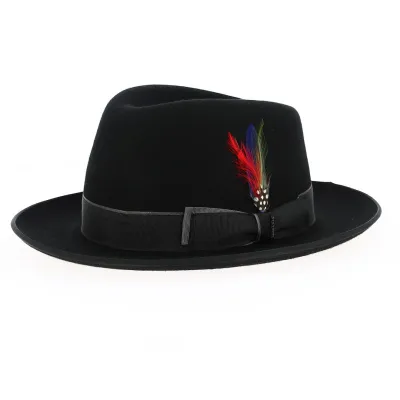 Chapeau Fedora Woolfelt laine noir - Stetson