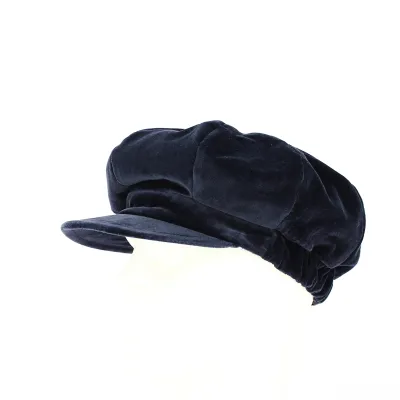 Casquette Gavroche velours bleu marine - Traclet