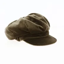 Cap Gavroche shape brown velvet - Traclet