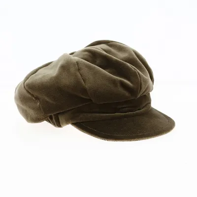 Casquette forme Gavroche velours marron - Traclet