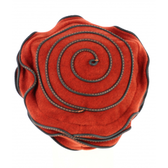 Women's Polar Fleece Beret Jaipur Rust - Traclet