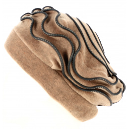 Women's Polar Fleece Beret Jaipur Beige - Traclet