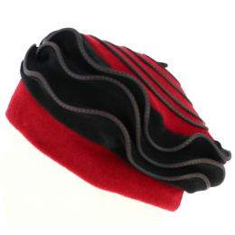Women's Polar Beret Lila Red & Black - Traclet