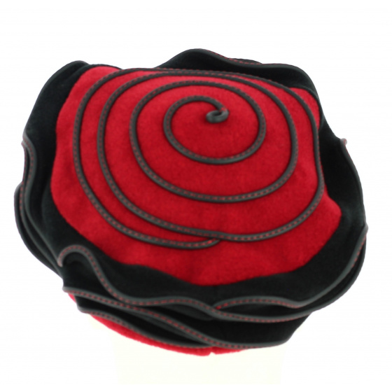 Women's Polar Beret Lila Red & Black - Traclet