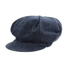 Casquette Gavroche velours bleu marine La Jota - Traclet