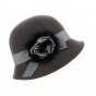 Wool Felt Cloche Hat Maithe Grey - Traclet