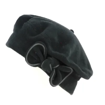 Black Polar Fleece Beret - Traclet Reference: 13447| Traclet Hat Shop