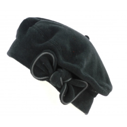 Black Polar Fleece Beret - Traclet