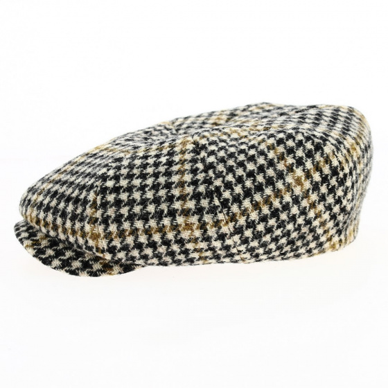 Beige Harris Tweed Hatteras Cap - Stetson