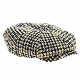 Beige Harris Tweed Hatteras Cap - Stetson