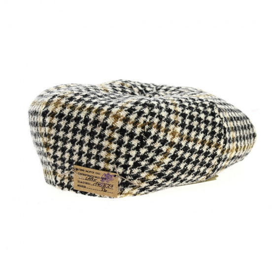 Beige Harris Tweed Hatteras Cap - Stetson
