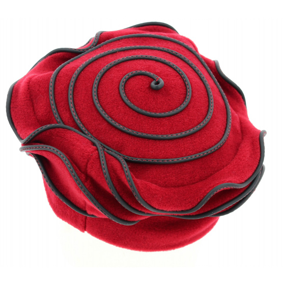 Red Fleece Beret Jaipur Women - Traclet