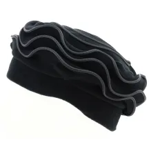 Women's Black Jaipur Polar Fleece Beret - Traclet Reference: 13452| Traclet Hat Shop