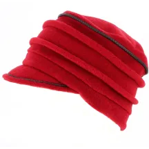 Women's Red Fleece Anna Cap made in France - TRACLET Reference: 13454 | Chapellerie Traclet