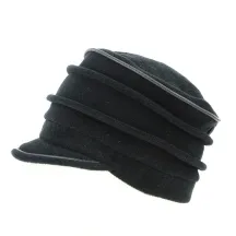 Women's Black Fleece Anna Cap - TRACLET Reference: 13456 | Traclet Hat Shop