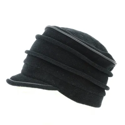 Women's Black Fleece Anna Cap - TRACLET Reference: 13456 | Traclet Hat Shop
