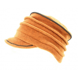 Women's Orange Fleece Anna Cap - TRACLET