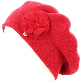 Clara Wool Beret in Red for Women - Traclet