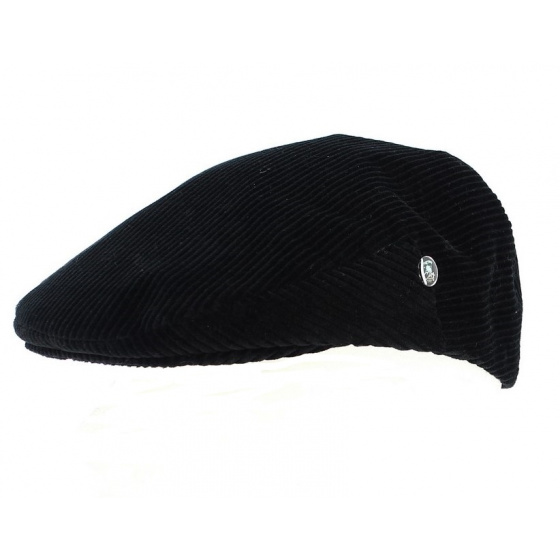 Leuven flat cap in black velvet - City Sport