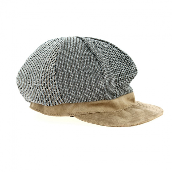 Cap Gavroche Océane blue & beige - Traclet Cap Gavroche Océane blue & beige - Traclet