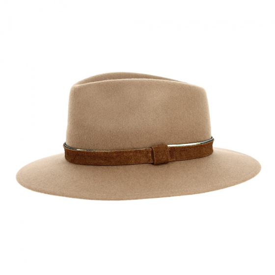 Chapeau Fedora Wald camel - Traclet Chapeau Fedora Wald camel - Traclet