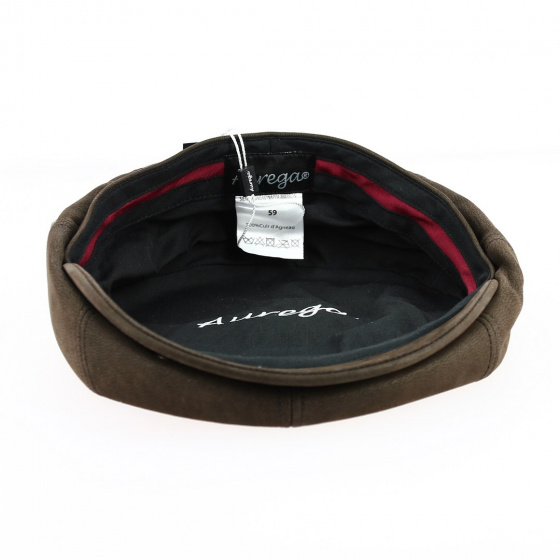 Brown leather Hatteras cap - Traclet
