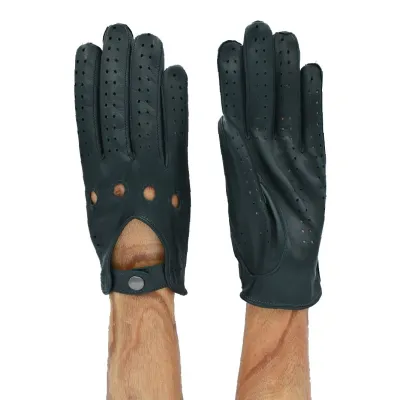 Positano Black Leather Driving Gloves - Traclet  Reference: 13497| Traclet Hat Shop