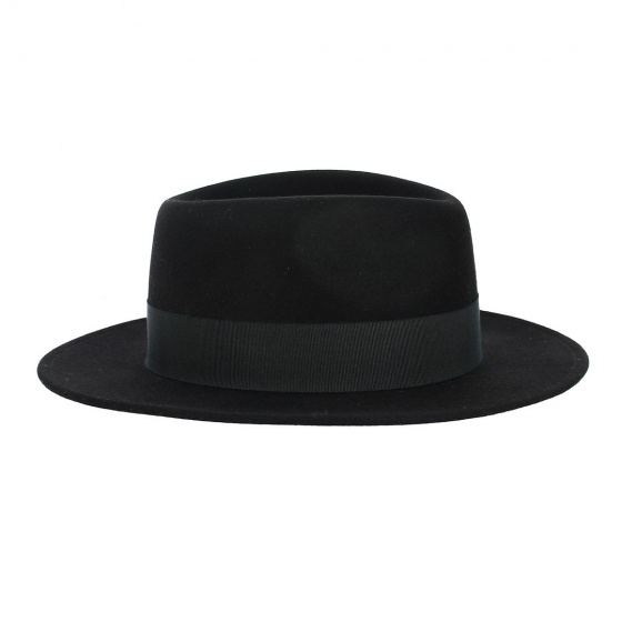 Chapeau Fedora Sonora feutre laine noir - Traclet Chapeau Fedora Sonora feutre laine noir - Traclet